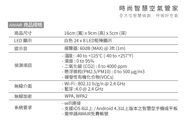 旺科AWAIR智慧空氣管家