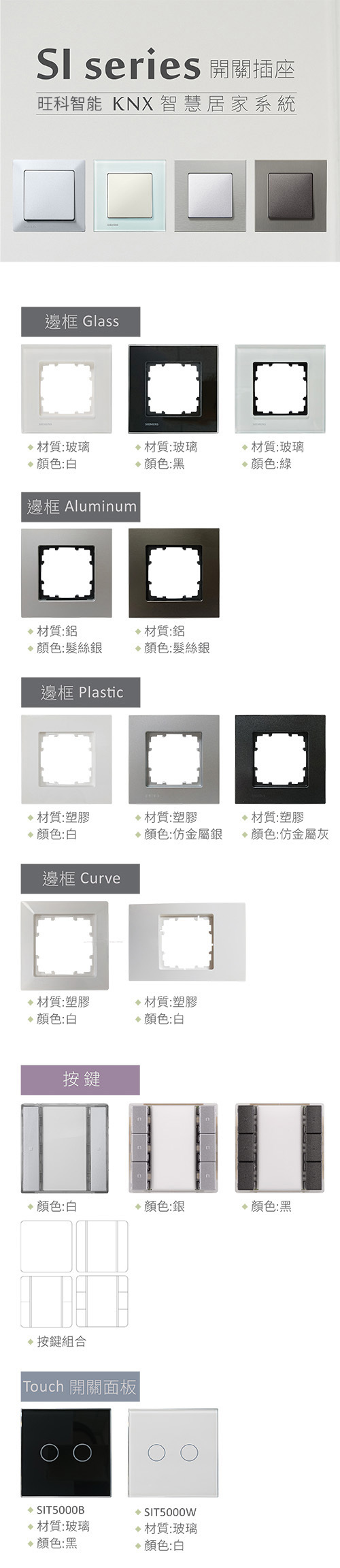 旺科智能居家系統-SI Series開關插座